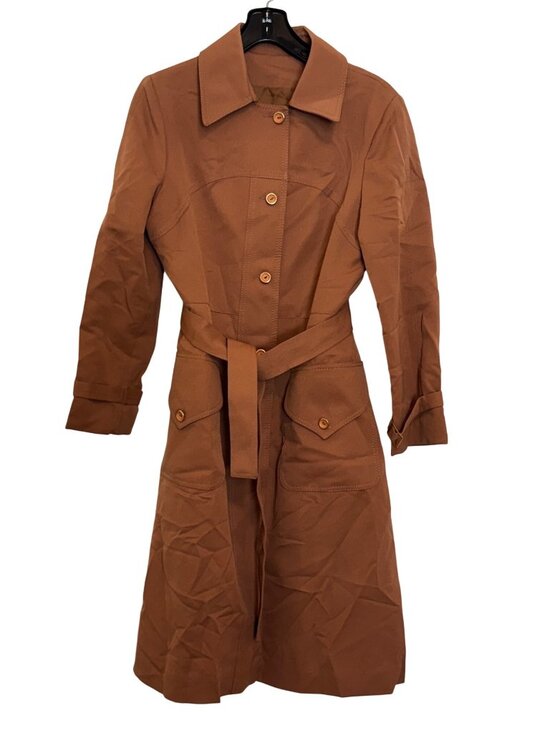 forecaster of boston Jackets & Blazers - Forecaster Of Boston Womens Brown Belted Trench Coat Size 11/12 Polyester Made I